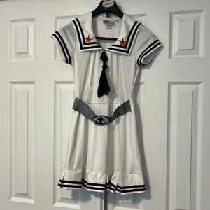 Sailor girls Halloween costume dress with hat
